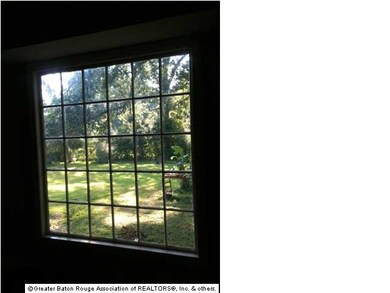 View from dining room of beautiful oak and peacefu