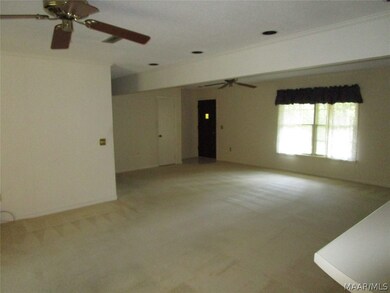 Open floor plan looking from kitchen