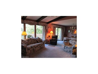 Living room w/cathedral ceilin