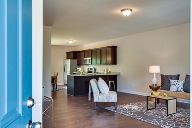 Open Living Area with Coat Closet, Hardwood Floors, and Natural Light