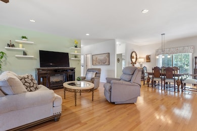 The Living Room flows seemlessly into the Dining area.