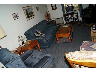 Living Room. wood stove & monitor