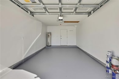 1 car garage with freshly painted floor