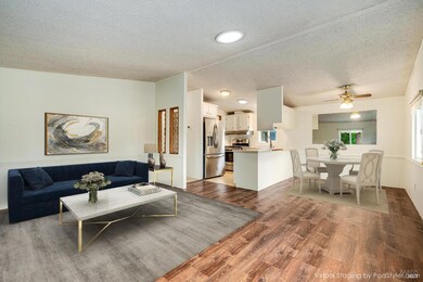 Living room virtually staged