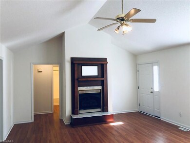 Gas fireplace is a feature of the Living Room/Den/Family room when you walk in the front door