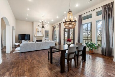 Richly stained wood flrs,  Wall of windows