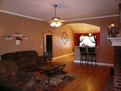 Living Room. WOOD FLOORS, CEILING FAN