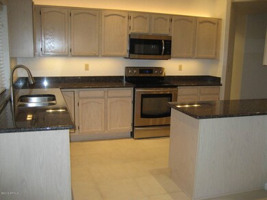 Recessed ceiling lights in kitchen