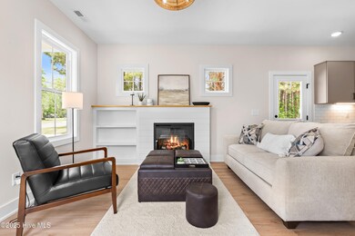 Living Room with Electric Fireplace