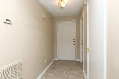 raised entry with vinyl flooring