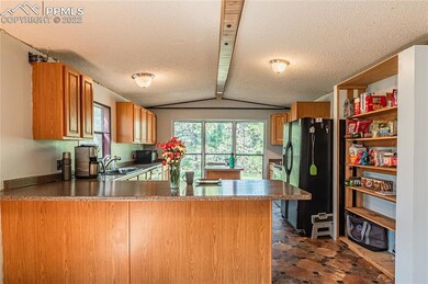 Kitchen with plenty of cupboards and open pantry s