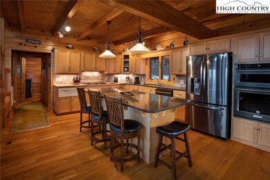 Elk Creek Lodge kitchen & bar area.