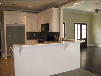 view of den and kitchen