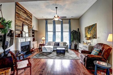 The Family Room is Highlighted By the Unique Woode