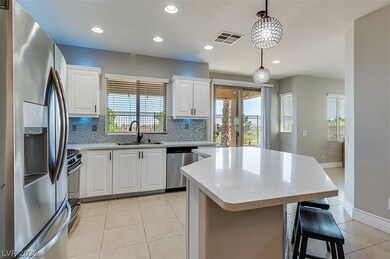 Stainless steel appliances and beautiful back spla