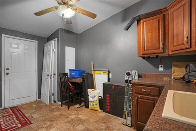 Large laundry with outside door