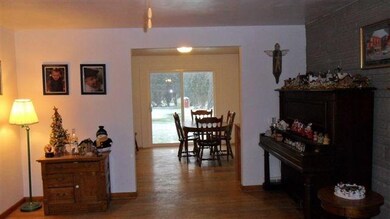 View from living room into dining room