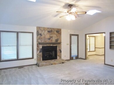 Living room with fireplace