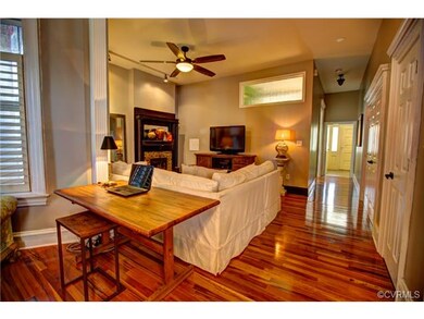 Unit 1- View from the kitchen to the open floor pl
