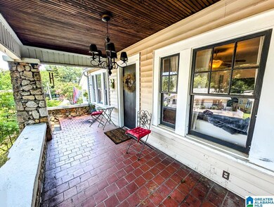 Great covered porch to drink coffee on