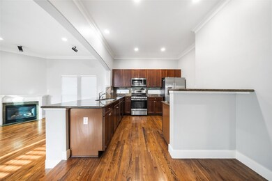 Open kitchen.