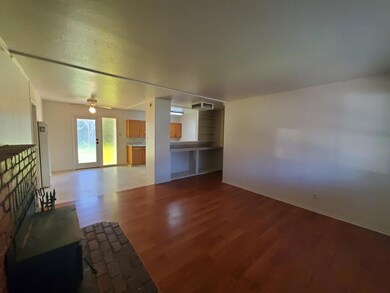 Open living, kitchen, dining
