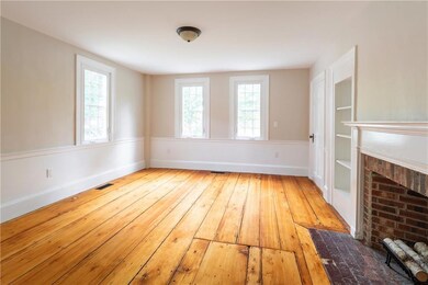 Formal dining room with wood burning...