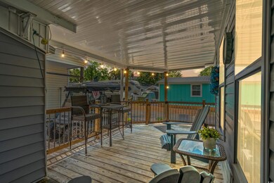 View of wooden deck