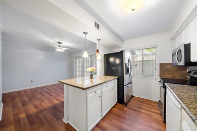 A side view of the kitchen overlooking the breakfa