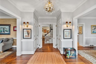Spacious foyer with double coat closets!