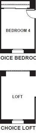 Bedroom 4 in lieu of Loft selected for this home.
