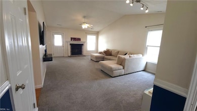 Through the foyer to family room