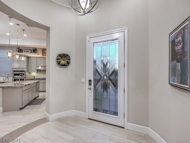 Circular Foyer Entry, Mohave Patterned Custom door