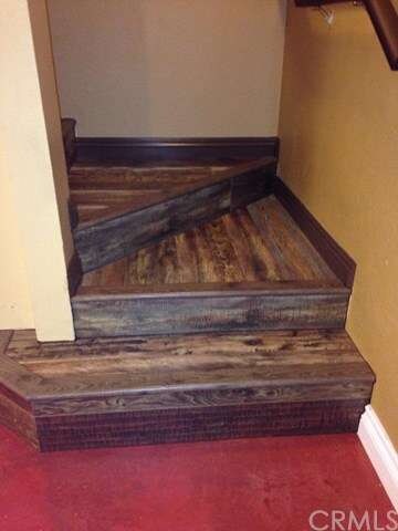 Reclaimed wood stair case.