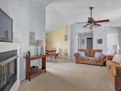 Living Room that is open concept to Dining Room wi