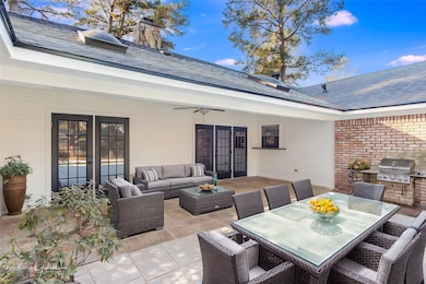 View of patio featuring an outdoor living space, a