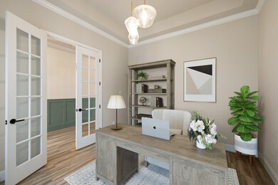 Another view of the home office highlights the hig