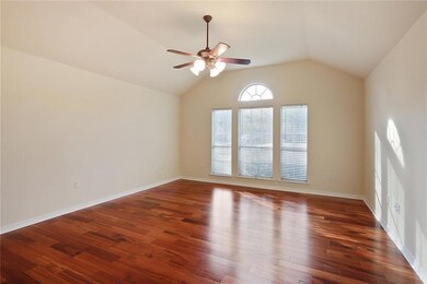 Master Bedroom with high ceiling.
