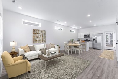 Virtually staged room of same floor plan