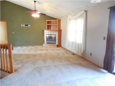 Livingroom with vaulted ceiling