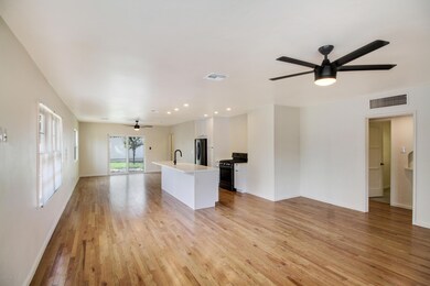 living room and kitchen