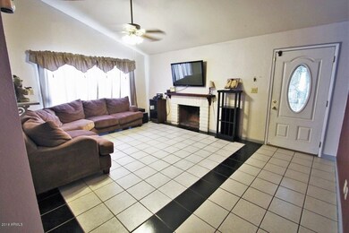 Tiled living room