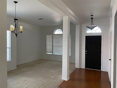 Carpeted foyer with a wealth of natural light and 