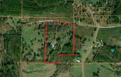 Aerial view of property's location featuring property boundaries highlighted