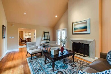 Large Living room. Wood burning fireplace presently using gas logs.