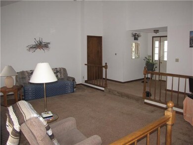 Great Room. View from dining room thru to front ha