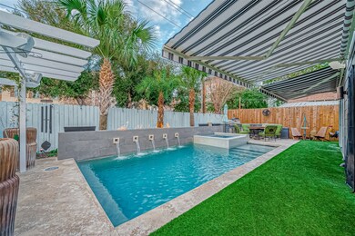 Fully turfed backyard area