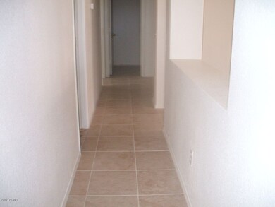 Hallway with tile