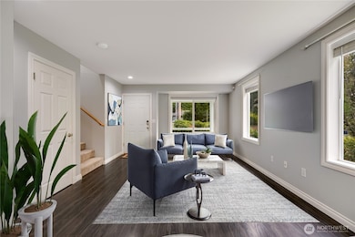 Virtually staged- lvp flooring throughout main level