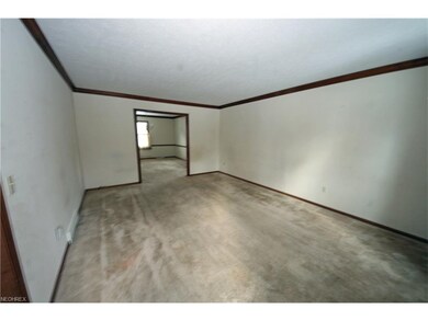 Living room with crown molding